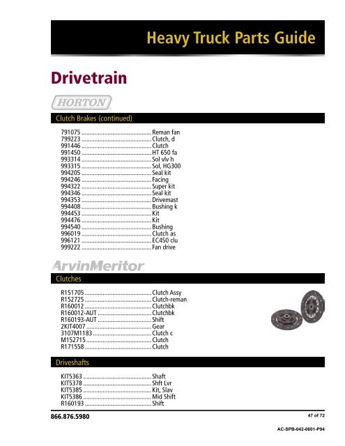 Heavy Truck Parts Guide
