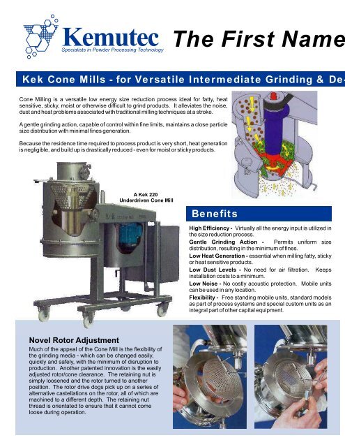 Kemutec Powder Processing Brochure