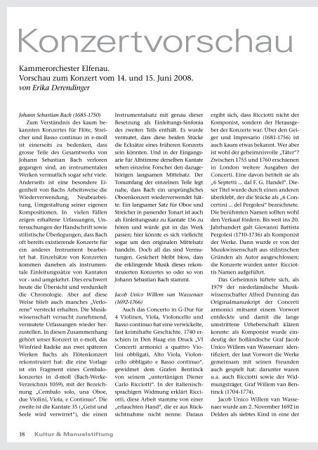 Magazin 09, 05/06.08 - bei ElfenauPark