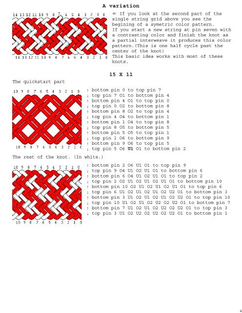 Quick start gaucho knots with locked edges