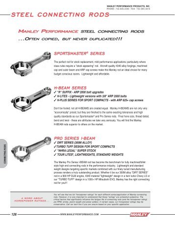 STEEL CONNECTING RODS - Manley Performance