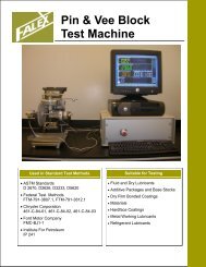 Pin & Vee Block Test Machine - Falex Corporation