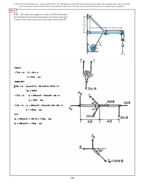 329 5–51. The compound beam is pin-supported at C and ...