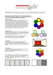 steinmann Welche Farbe hat die Gemütlichkeit?