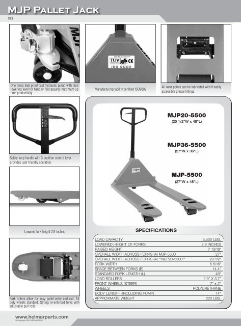 Electric Pallet Jack Parts