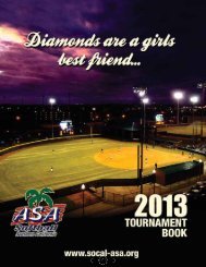2013 recreational tournament book - Southern California ASA