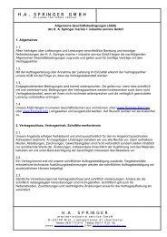 Allgemeine Geschäftsbedingungen(PDF) - HA SPRINGER