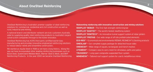 reodata 4.0 - OneSteel Reinforcing