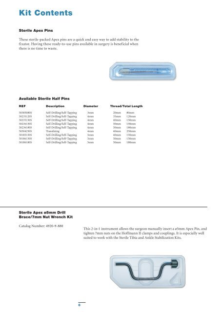 Sterile Kits External Fixation - Stryker