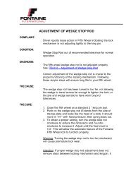 ADJUSTMENT OF WEDGE STOP ROD - Fifth wheel