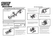 Assembly/Disassembly Instruction Sheet - Watson-Marlow