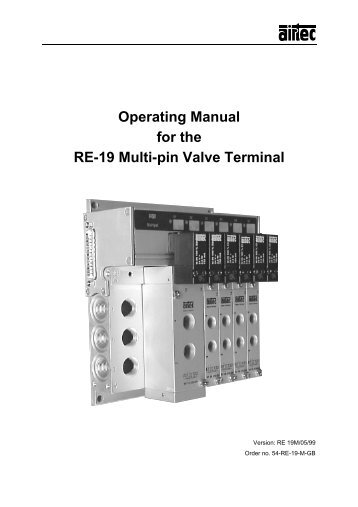 Operating Manual for the RE-19 Multi-pin Valve Terminal - WESTED ...
