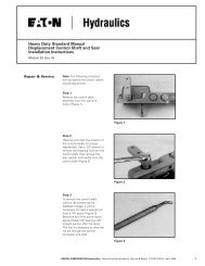 Heavy Duty Standard Manual Displacement Control Shaft and Seal ...