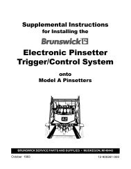 Electronic Pinsetter Trigger/Control System-Model 