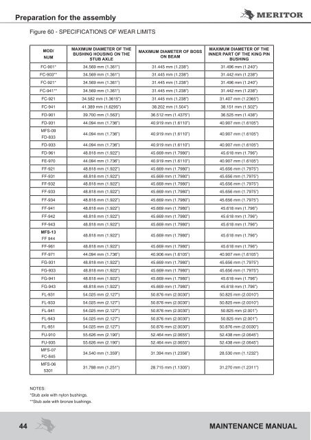 MAINTENANCE MANUAL - Meritor