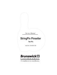 StringPin Pinsetter Service Manual - Brunswick