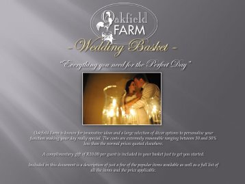 The Oakfield Farm -Wedding Basket - - wedding-pics.co.za