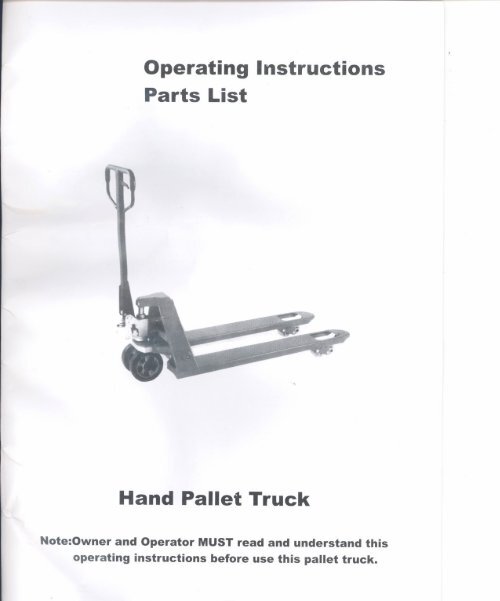 272660 CPI Pallet Truck WESCO Industrial Products