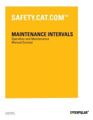 A19B and A26B Augers - Maintenance Intervals - Caterpillar Safety