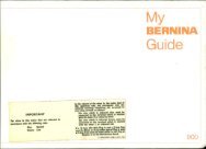 Original Bernina Instruction Sewing Manual for Activa 125 English Language Original Bernina Instruction Sewing Manual for Activa 125 English Language