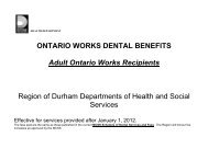 ONTARIO WORKS DENTAL BENEFITS Adult Ontario Works ...