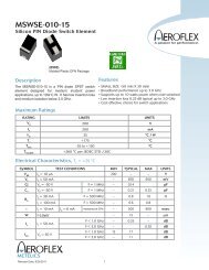 MSWSE-010-15 Silicon PIN Diode Switch Element - Aeroflex