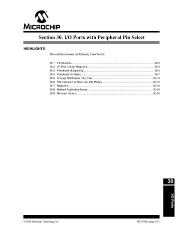 Section 30. I/O Ports with Peripheral Pin Select - Microchip