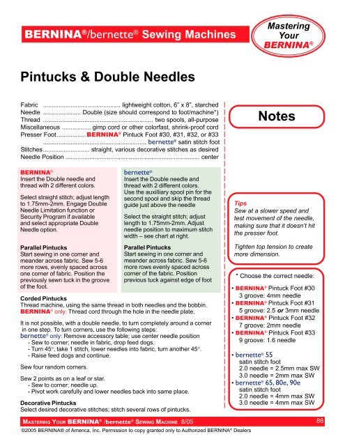 Sewing Pin Size Chart