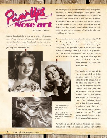 Pin Up and Nose Art - Veterans Magazine