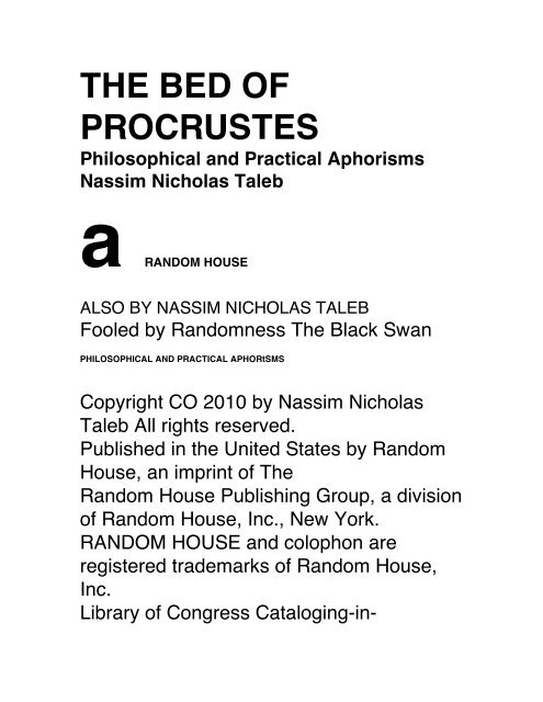 the-bed-of-procrustes-nassim-taleb