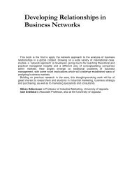 Developing Relationships in Business Networks