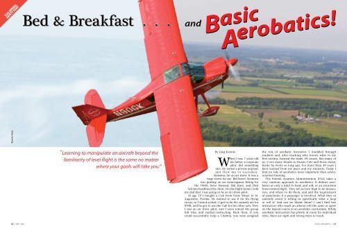 Bed & Breakfast . . . Bed & Breakfast . . . - Greg Koontz Aviation!