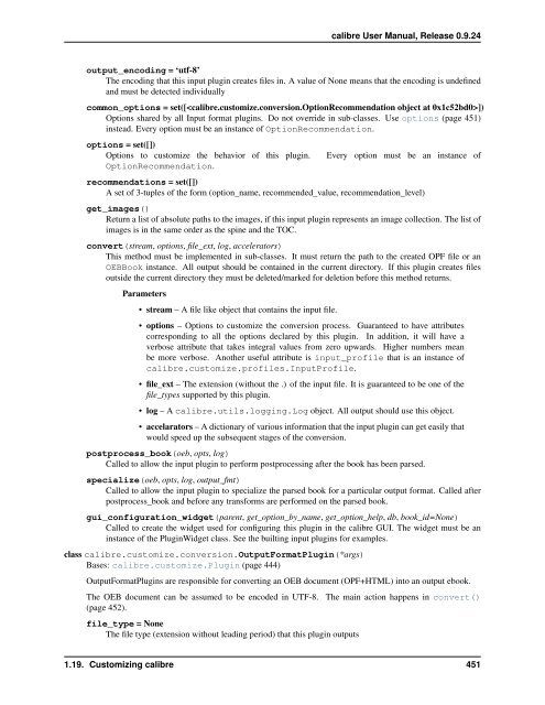 CALIBRE USER MANUAL CALIBRE 9 2 1 DOCUMENTATION visual data 4