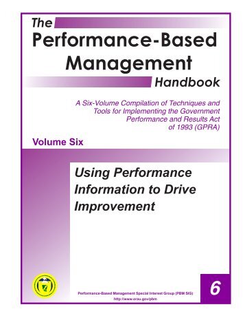 The Performance-Based Management Handbook - Oak Ridge ...