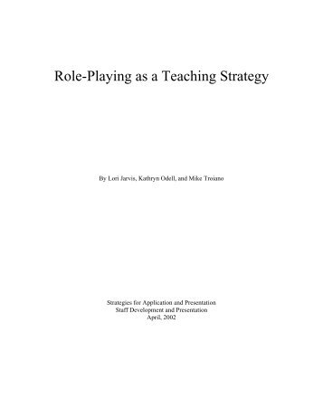 Role-Playing as a Teaching Strategy - iMET