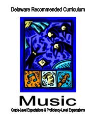 Music Standards - Delaware Department of Education