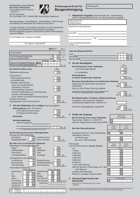 Erhebungsbogen IT.NRW - Ennepetal