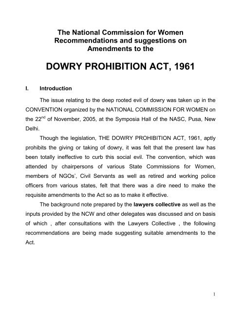 essay on dowry prohibition act 1961