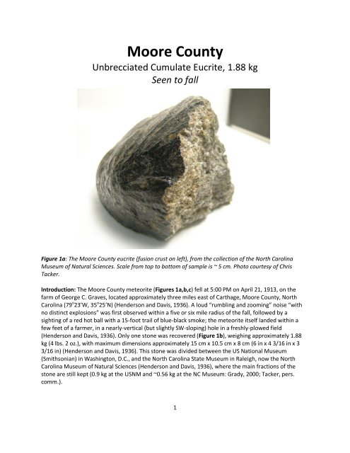 Moore County Unbrecciated Cumulate Eucrite, 1.88 kg