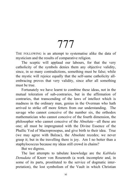 Liber 777 (revised) (pdf) - Holy Order of the Golden Dawn Canada