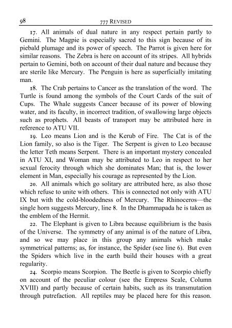 Liber 777 (revised) (pdf) - Holy Order of the Golden Dawn Canada