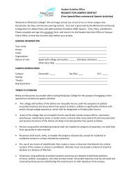 Request for Campus Contact Form - MiraCosta College