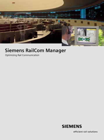 Siemens RailCom Manager Optimizing Rail Communication