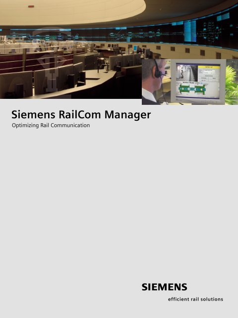 Siemens RailCom Manager Optimizing Rail Communication