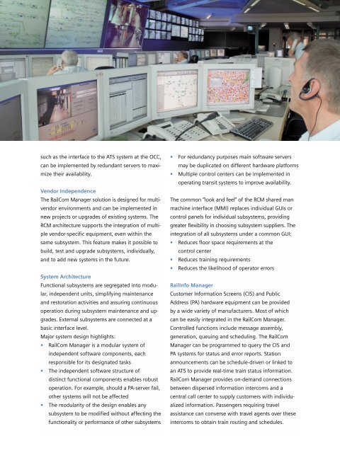 Siemens RailCom Manager Optimizing Rail Communication