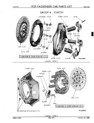 1959 PASSENGER CAR PARTS LIST GROUP 6 - CLUTCH