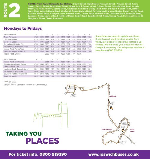 View Timetable - Ipswich Buses