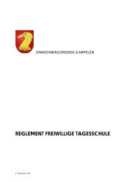 REGLEMENT FREIWILLIGE TAGESSCHULE - Gemeinde Gampelen