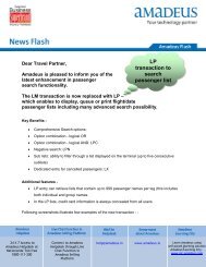 LP transaction to search passenger list - Amadeus