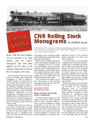 CNR Rolling Stock Monograms - Canadian National Railways ...